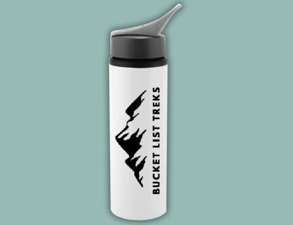 Aluminium Sport Bottle With Straw 750ml White